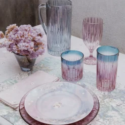 Domina Set di 2 bicchieri tumbler alti viola-blu