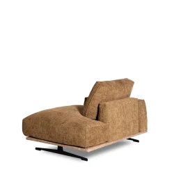 Dormeuse Boboli giallo ocra con base in pelle marrone chiaro