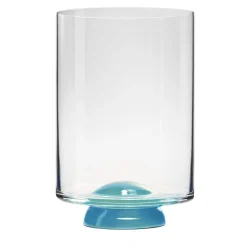 Dot Light-Blue & Transparent Water Glass di Giovanni Patalano