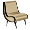 Eclipse Lounge Chair in tessuto oro