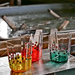 EPTA Set di 2 bicchieri verdi di Diego Chilò