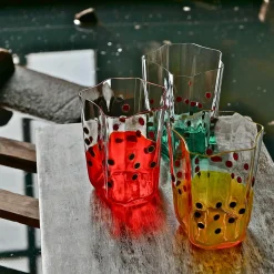 EPTA Set di 2 bicchieri verdi di Diego Chilò