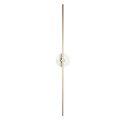 Essential Grand Stick Applique da parete in ottone satinato e alabastro