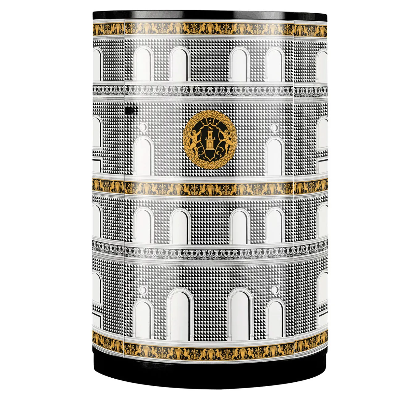 Facciata Quattrocentesca Armadietto alto bianco e nero