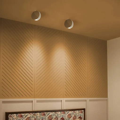 Faretto da soffitto regolabile Mimesi in acciaio bianco