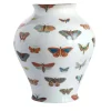 Farfalle Vaso in porcellana anfora H27Cm