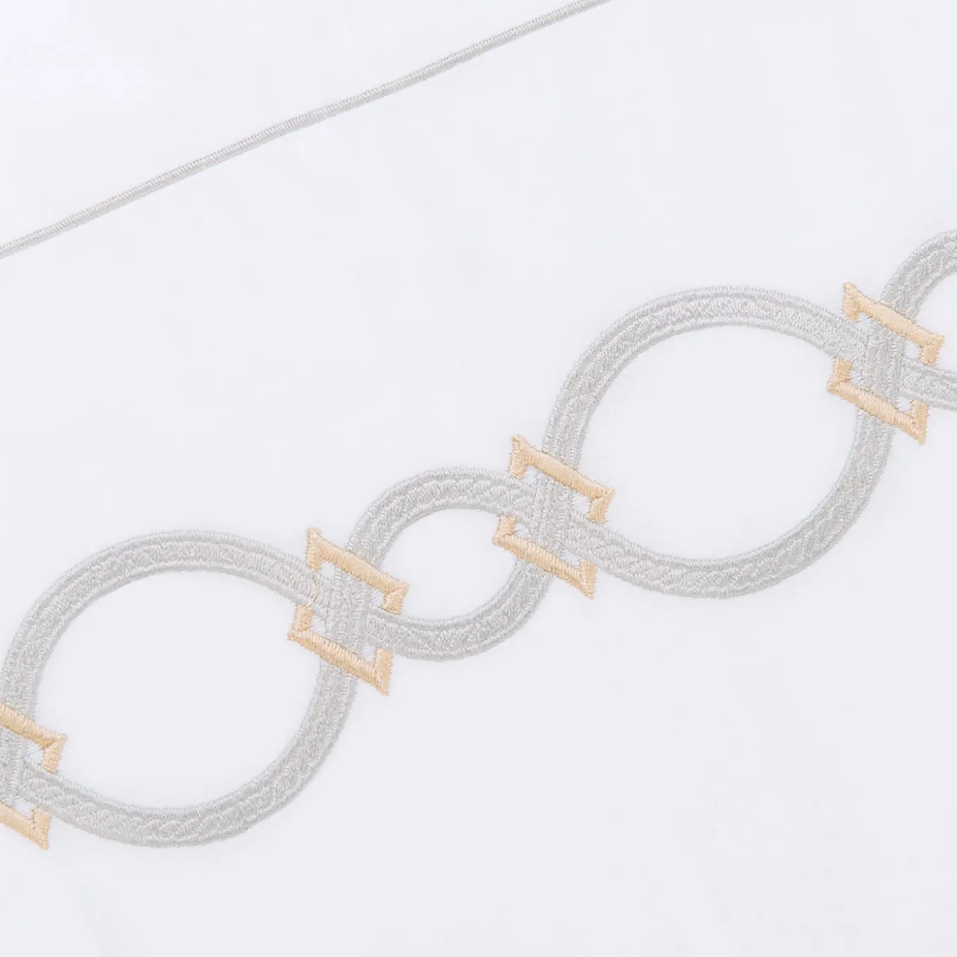 Federa Bluemoon in Raso di Cotone Ricamato Bianco