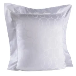 Federa quadrata Waldorf Jacquard a fantasia bianca