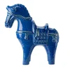 Figurina di cavallo in piedi Rimini Blu di Aldo Londi