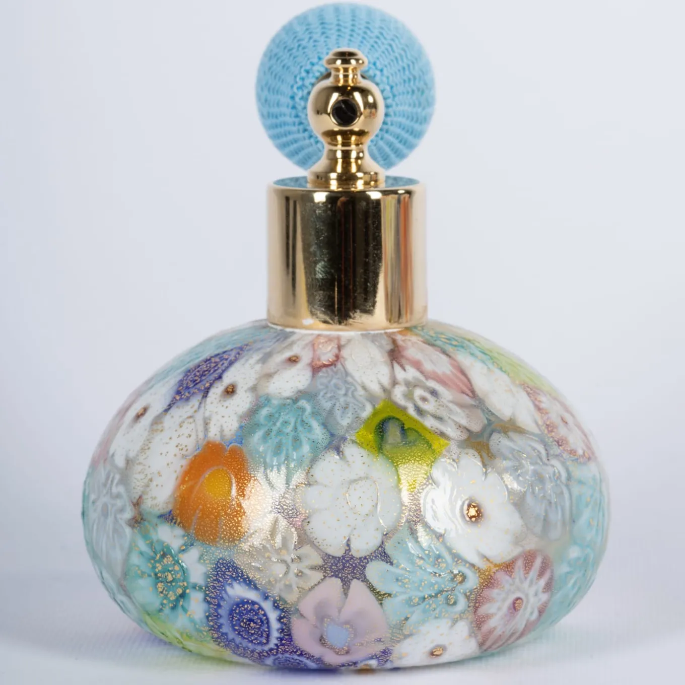 Flacone spray di profumo Murrina multicolore oro