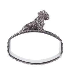 Fox Terrier - Portatovaglioli in argento sterling