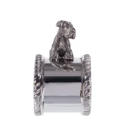 Fox Terrier - Portatovaglioli in argento sterling