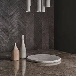 Fruttiera Ellipse in marmo di Carrara