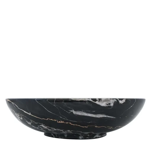 Fruttiera in marmo nero Portoro