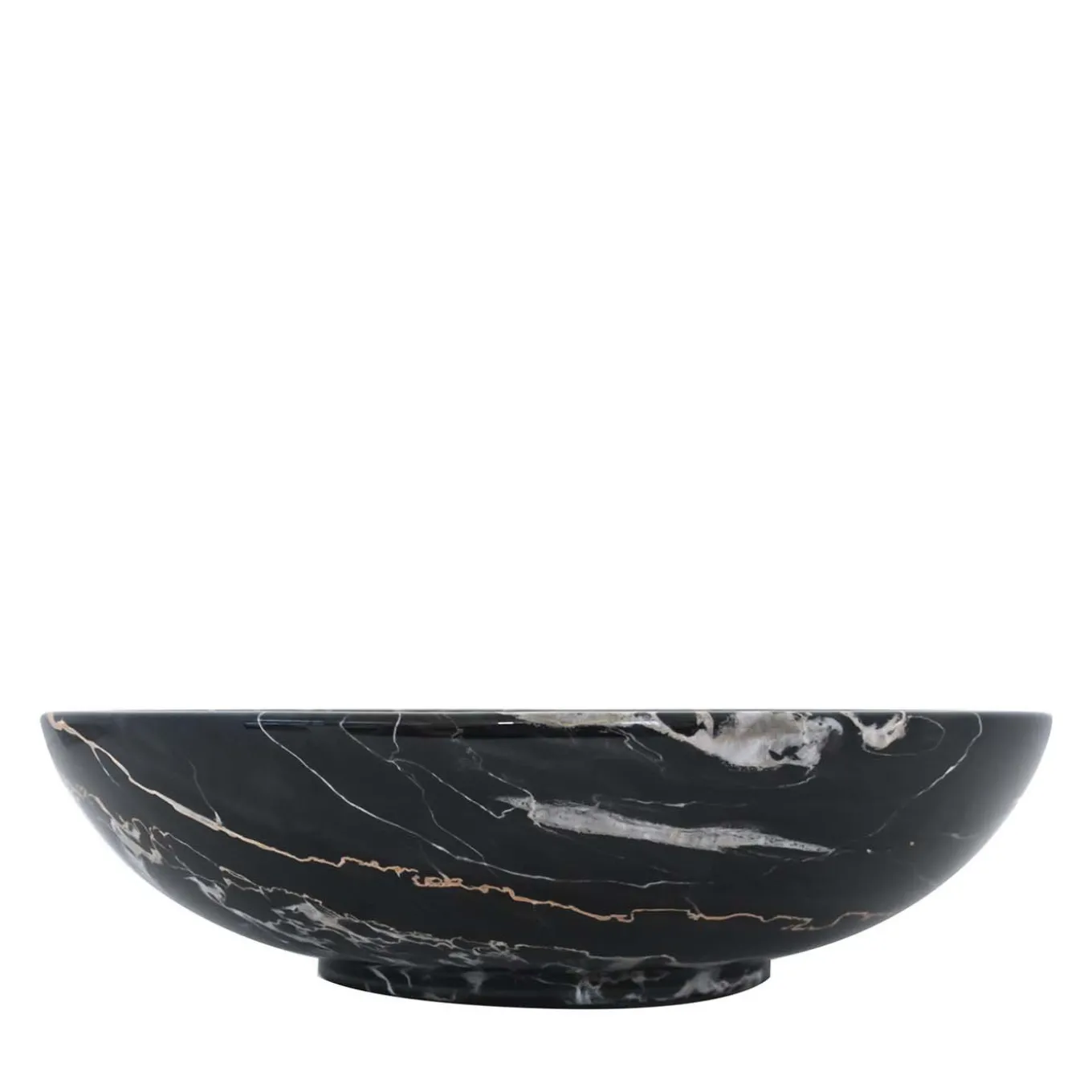 Fruttiera in marmo nero Portoro