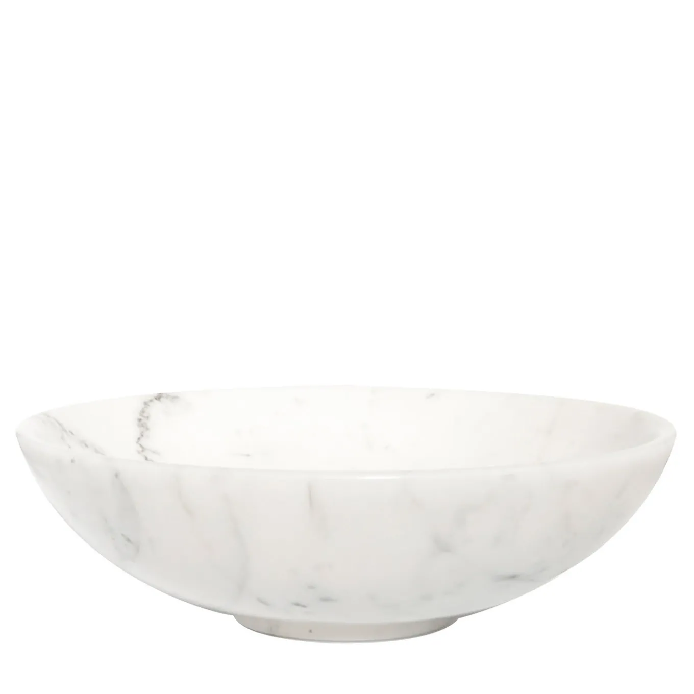 Fruttiera piccola in marmo bianco di Carrara