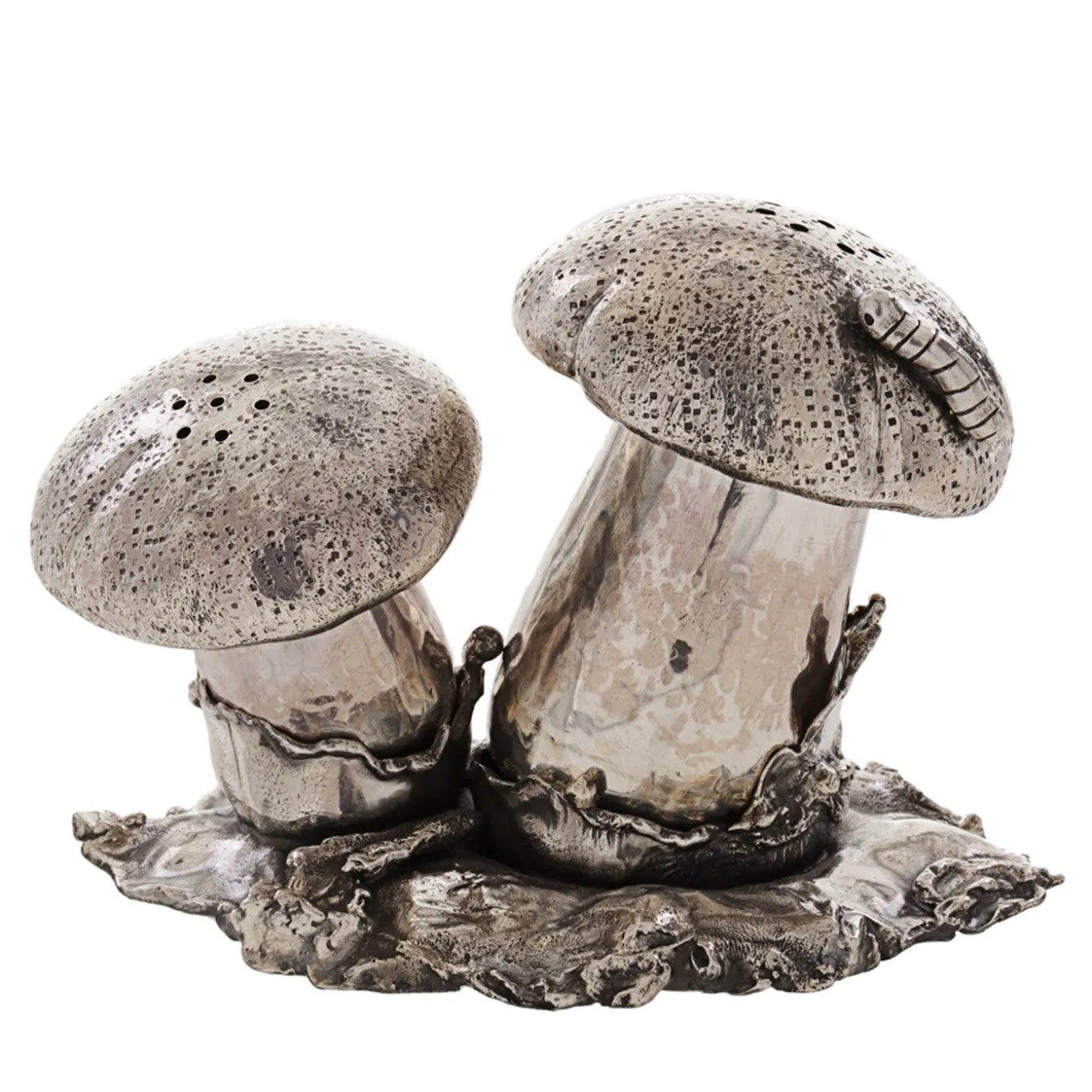 Fungo Porta sale e pepe in argento sterling