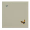 Gallo Multicolor Set di 6 tovaglioli ricamati color taupe
