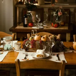 Gallo Multicolor Set di 2 tovagliette ricamate in avorio