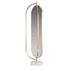 Giove calacatta marble and satin brass metal mirror