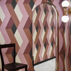 Giove calacatta marble and satin brass metal mirror