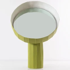Girasole 40 Specchio da tavolo verde-lime di Paronetto e Botticelli