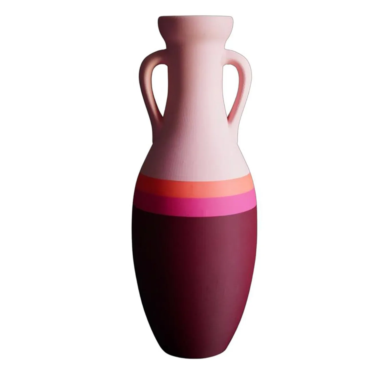 Giulio Cesare Anfora XL Borgogna Fucsia Arancione e Rosa