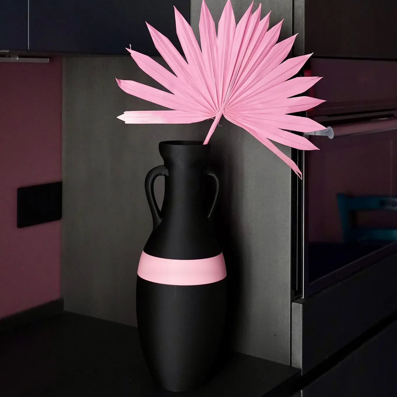 Giulio Cesare Anfora XL nera e rosa #1