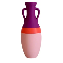 Giulio Cesare Anfora XL rosa arancio e viola #2