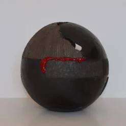 Globo decorativo grigio e rosso #92