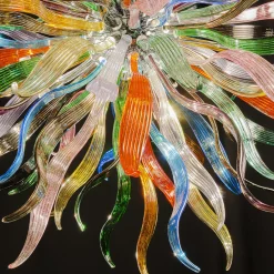 Grande lampadario Dalia multicolore