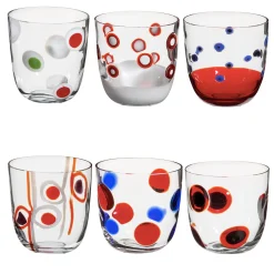 I Diversi Set di 6 bicchieri rossi N. 1