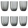 Idra Gray Set di 6 bicchieri da acqua assortiti