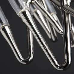 Il Pezzo 3 Lampadario Lungo a 30 Luci Nickel