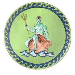 Il Viaggio di Nettuno, segnaposto/centrotavola verde muschio