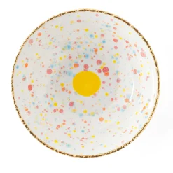 Insalatiera piccola Confetti con bordo crepato
