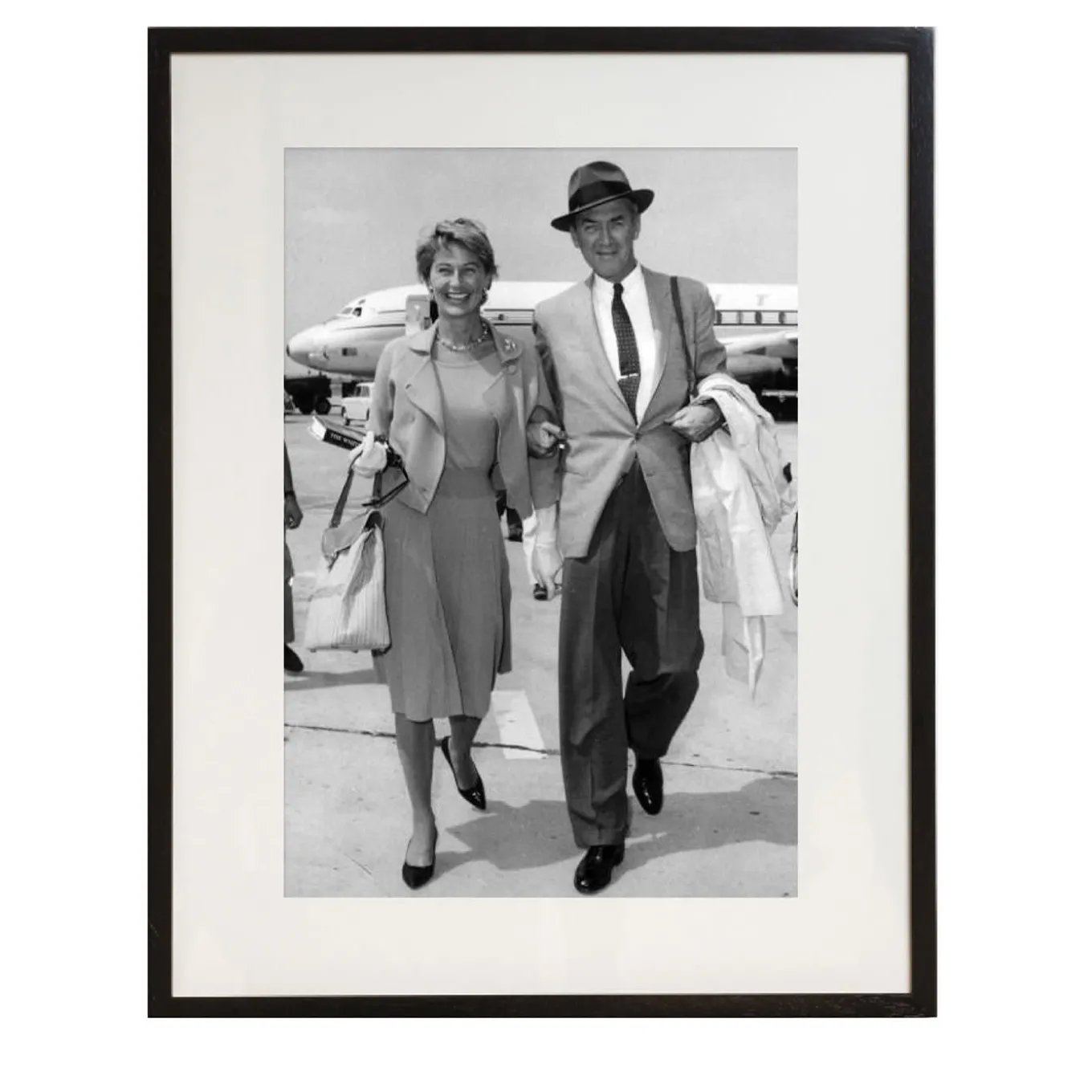 James Stewart a Roma, stampa incorniciata di Keystone