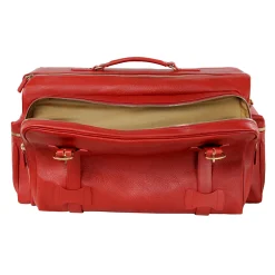 Jones Weekender in pelle rossa