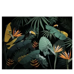 Jungle Dream Black Nature Carta da parati