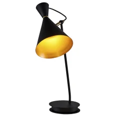 4012/L1 Lampada da tavolo nera e oro