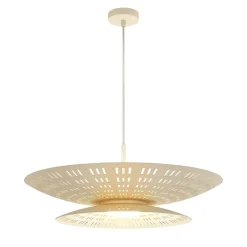 Lampada a sospensione Air So crema di Adam Tihany
