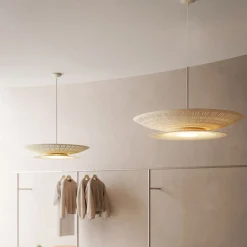 Lampada a sospensione Air So crema di Adam Tihany