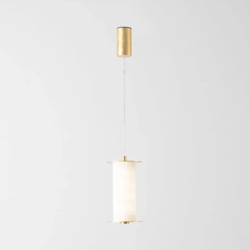 Lampada a sospensione dorata a sovrapposizione