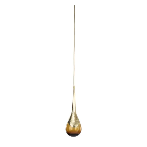 Lampada a sospensione in ottone martellato