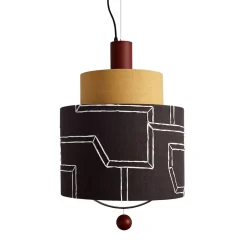 Lampada a sospensione Materia Double Ardesia