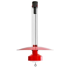 Lampada a sospensione rossa Saliscendi