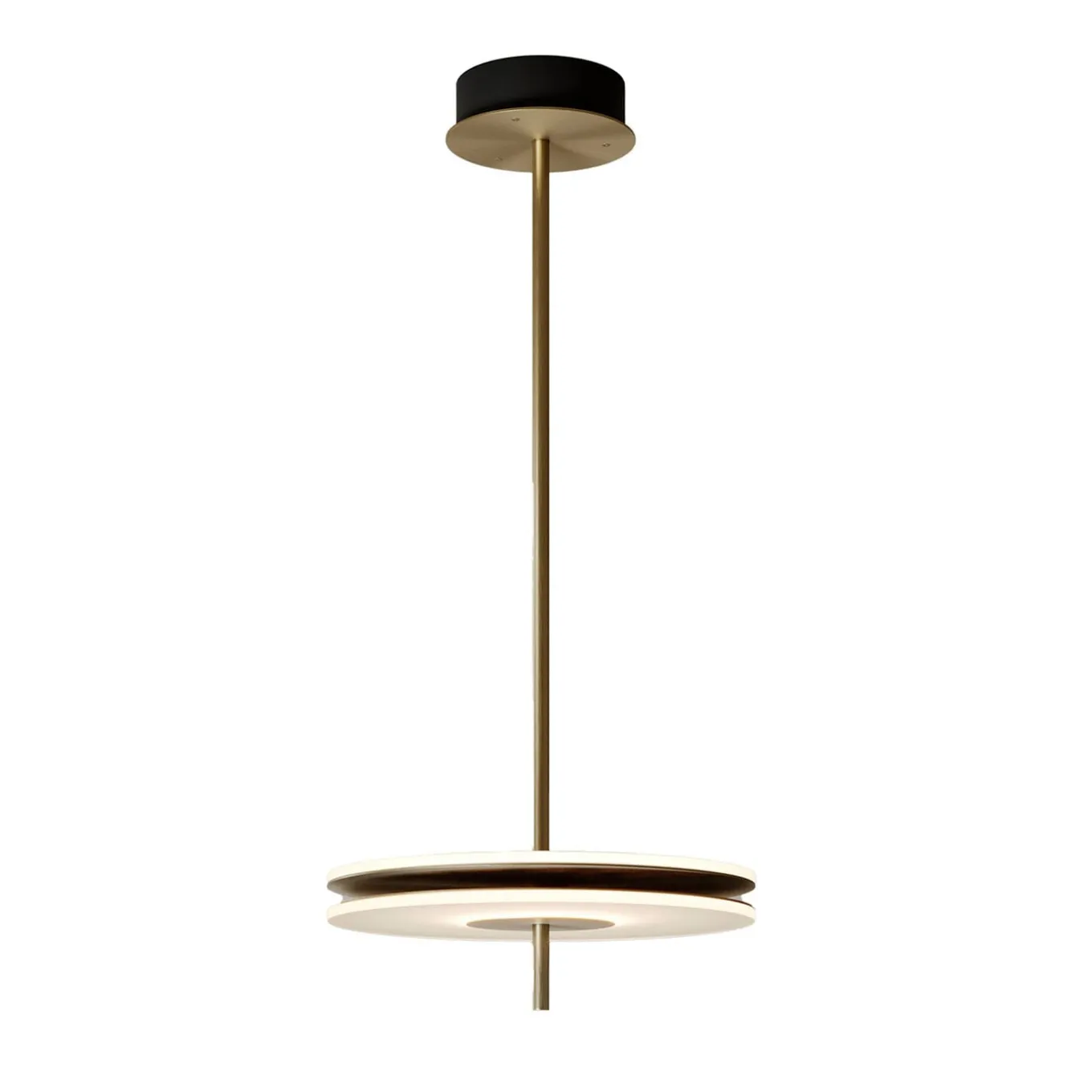 Lampada a sospensione Soul in ottone brunito chiaro