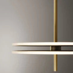 Lampada a sospensione Soul in ottone brunito chiaro
