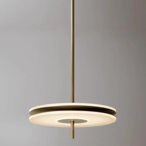 Lampada a sospensione Soul in ottone brunito chiaro
