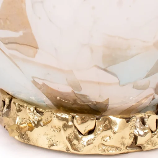 Lampada Crown in vetro di Murano Acquamarina